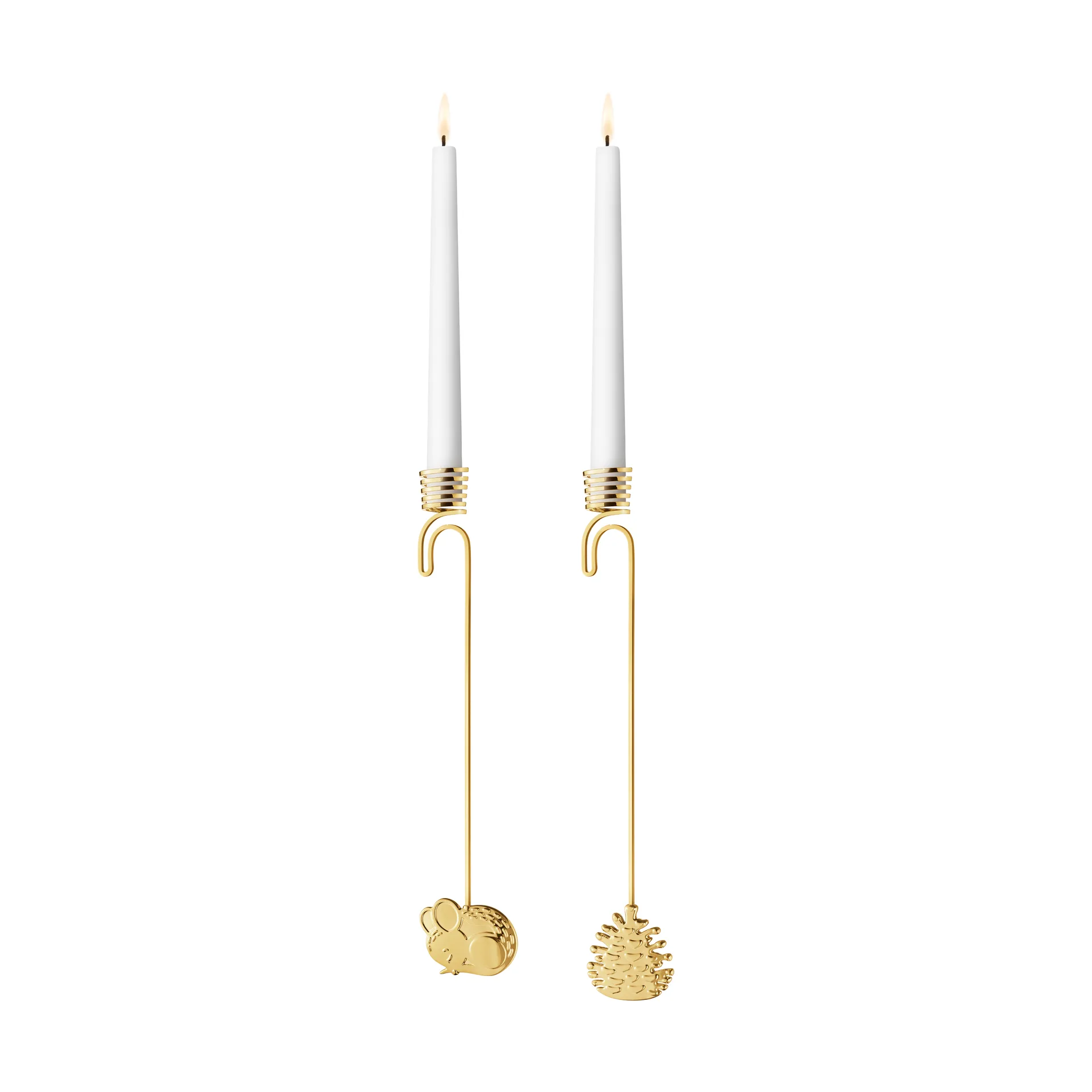 2023 キャンドルスティック hanging 2個セット, Gold-plated Georg Jensen | ジョージ ジェンセン