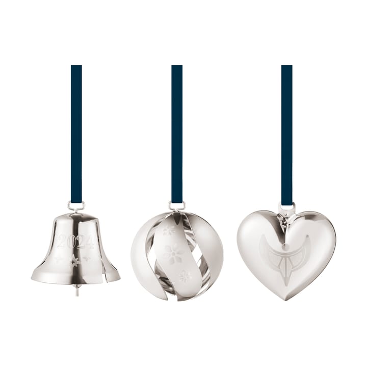 2024 クリスマス オーナメント 3点セット, Palladium-plated Georg Jensen | ジョージ ジェンセン