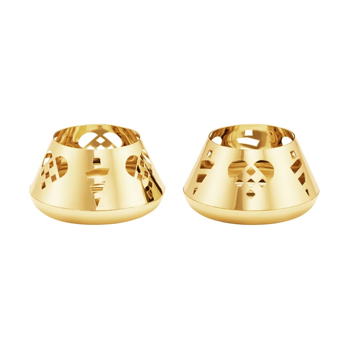 2025 キャンドルホルダー 2個 - Gold-plated stainless steel - Georg Jensen | ジョージ ジェンセン