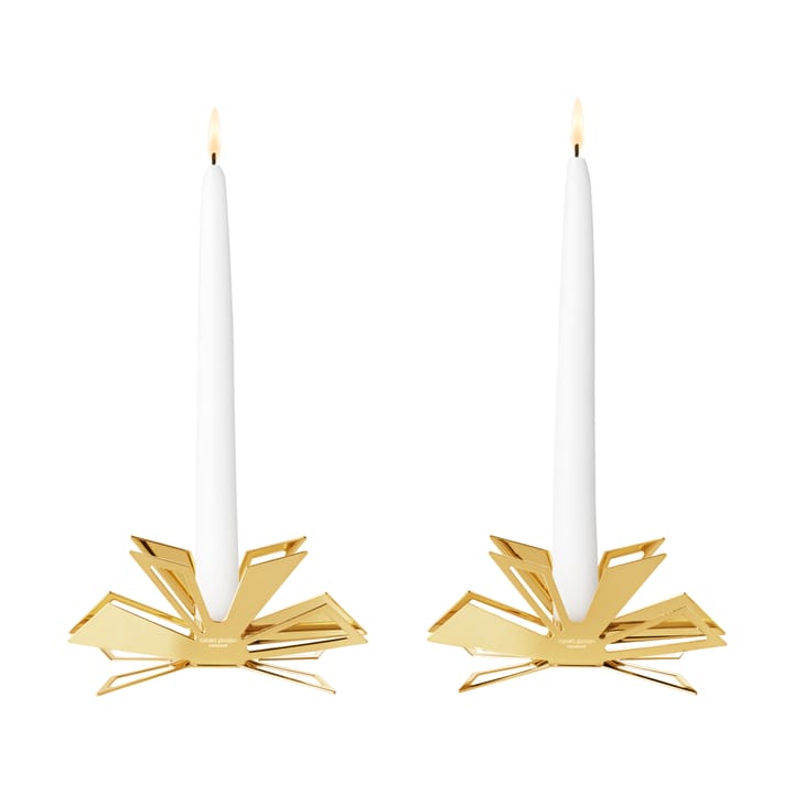 2025 キャンドルホルダー 2個 - Gold plated zinc alloy - Georg Jensen | ジョージ ジェンセン