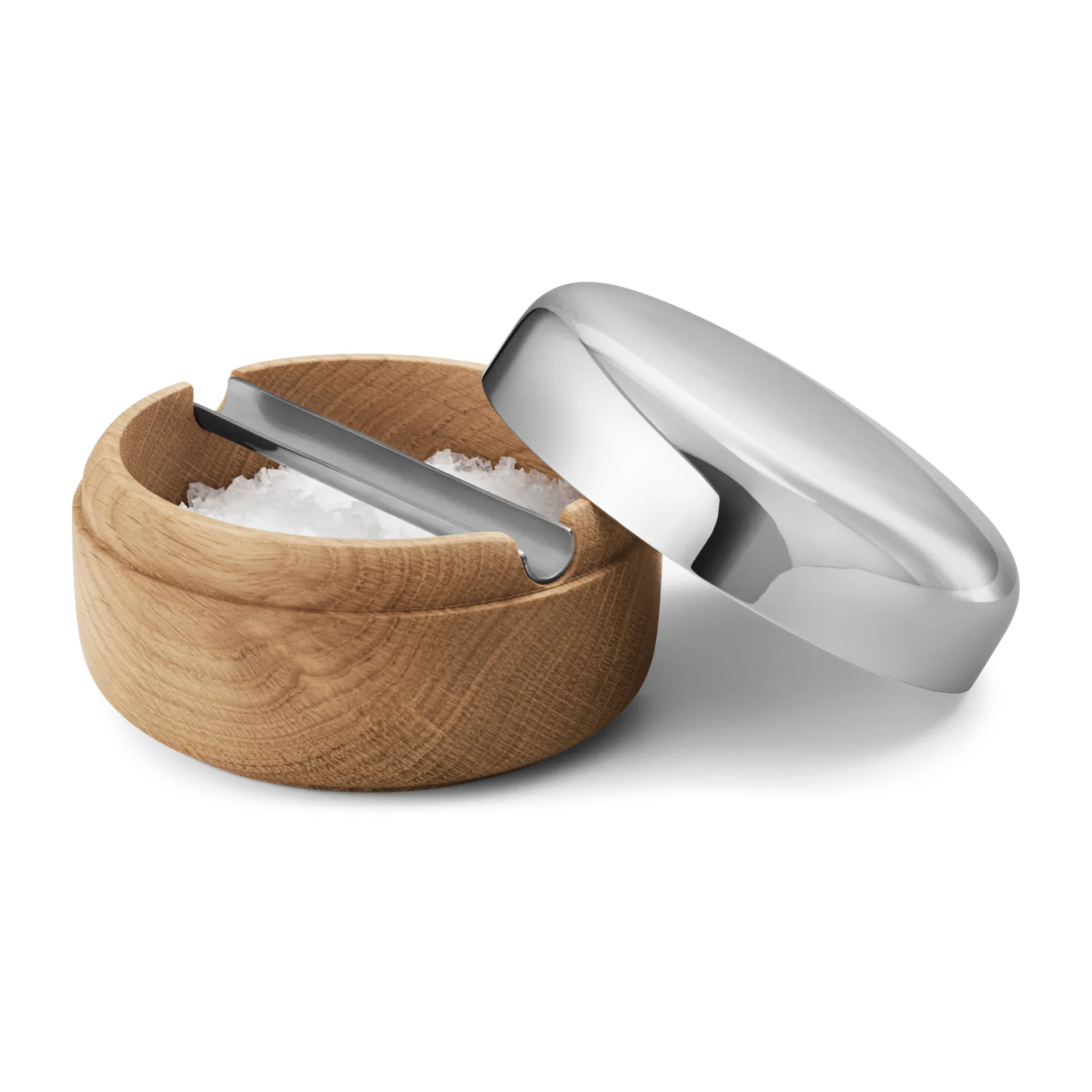Alfredo ソルトセラー Ø8.5 cm, Oak-stainless steel Georg Jensen | ジョージ ジェンセン