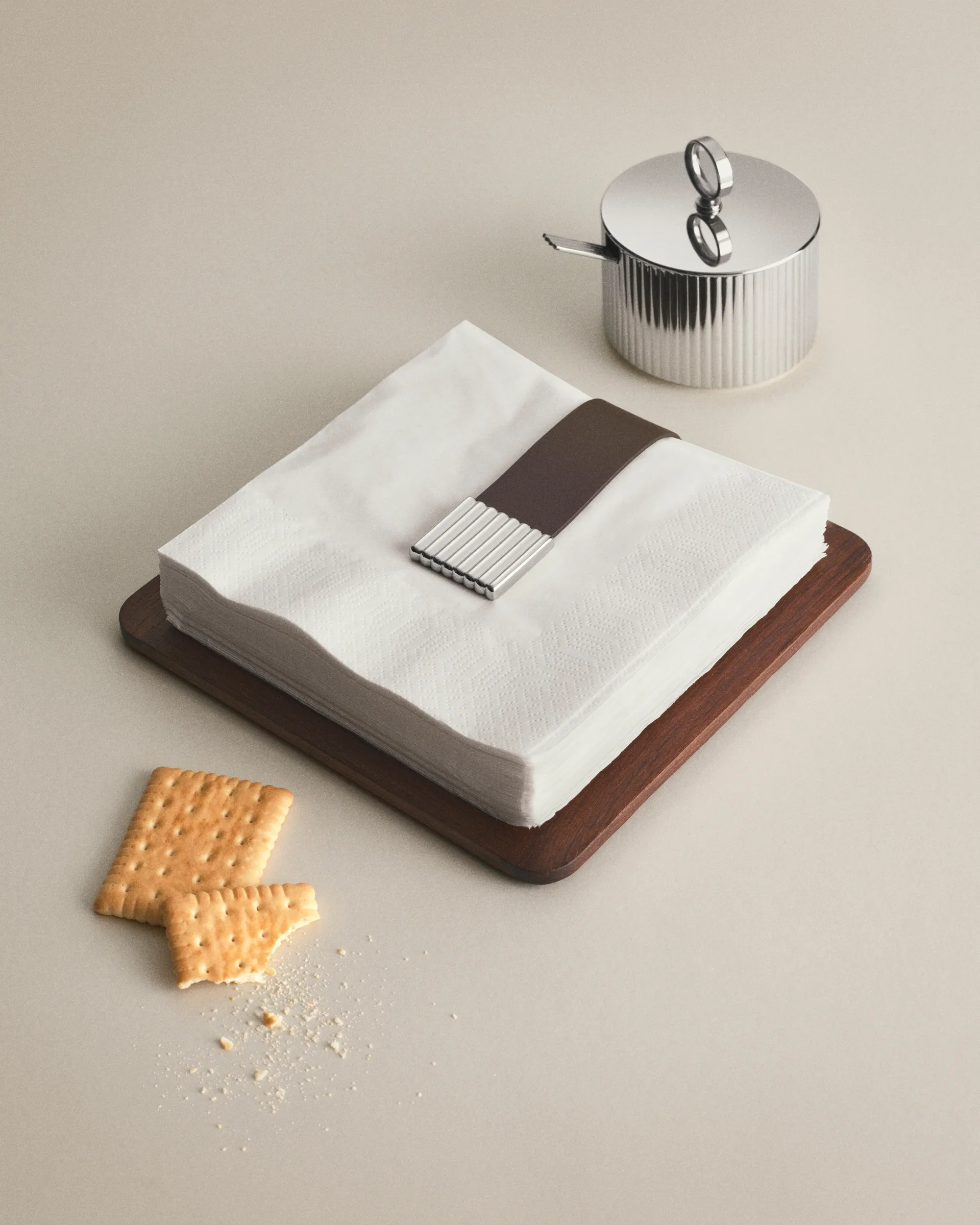 Bernadotte ナプキンホルダー 20.1x20.1 cm, Stainless steel Georg Jensen | ジョージ ジェンセン