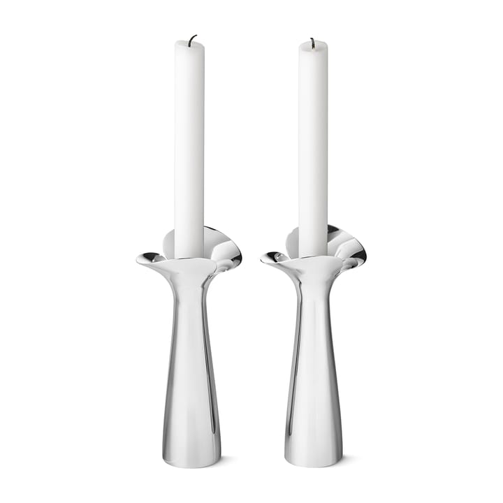Bloom Botanica キャンドルスティック 2パック - stainless steel - Georg Jensen | ジョージ ジェンセン