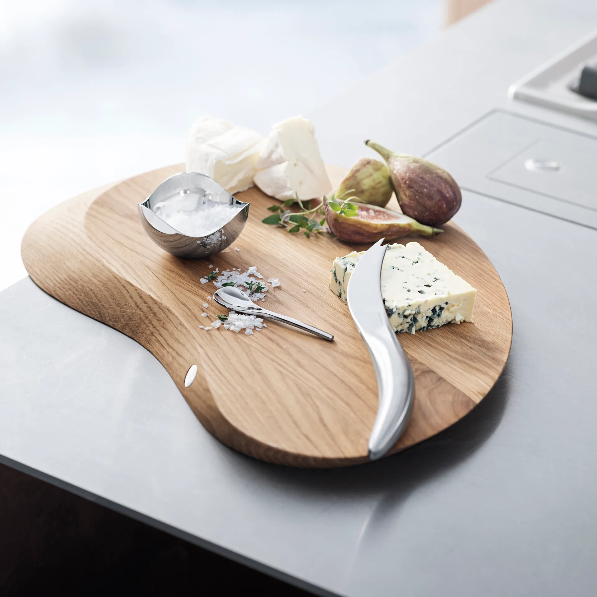 Bloom salt cellar スプーン付き, stainless steel Georg Jensen | ジョージ ジェンセン