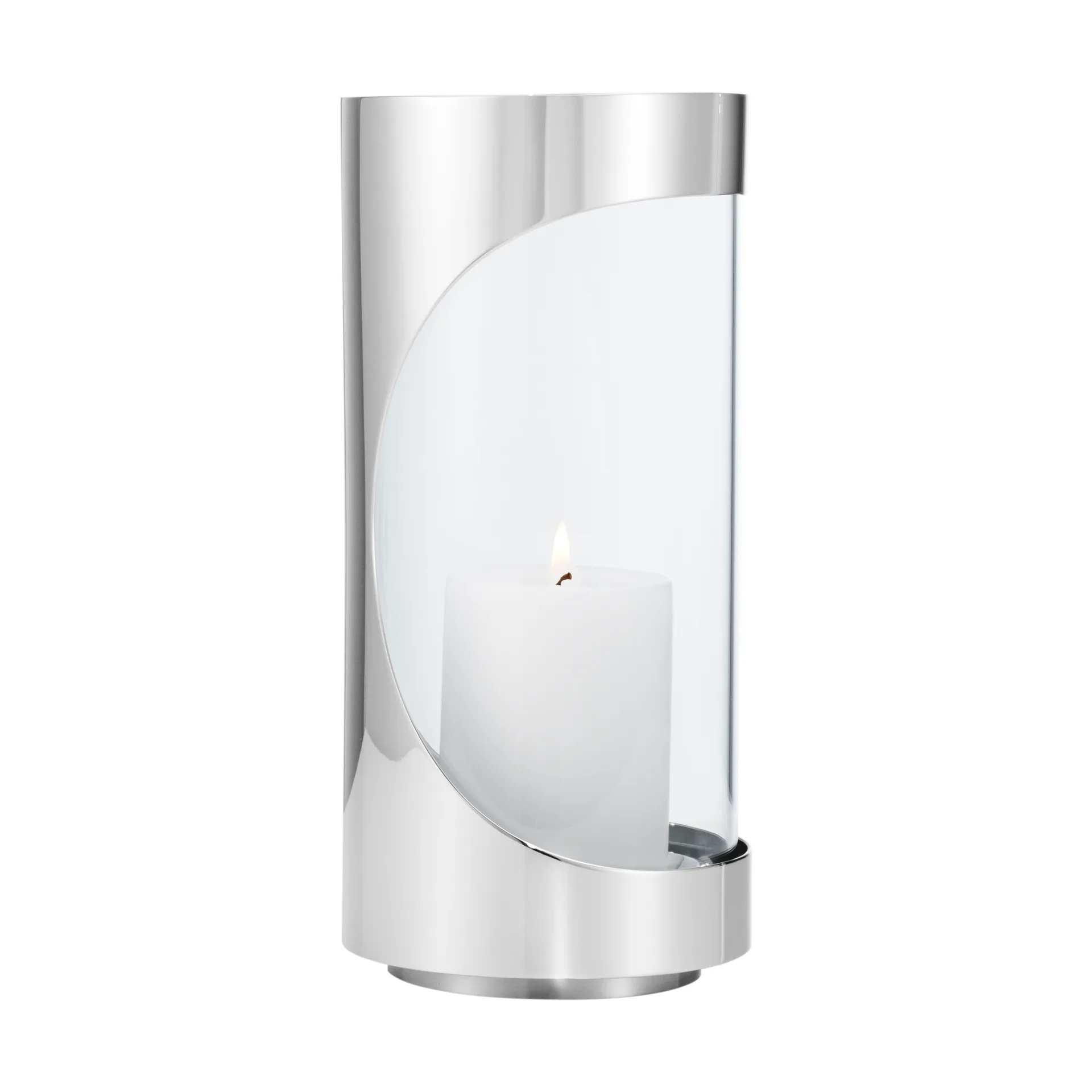 Chrome contours ハリケーンランタン 22 cm, Stainless steel Georg Jensen | ジョージ ジェンセン