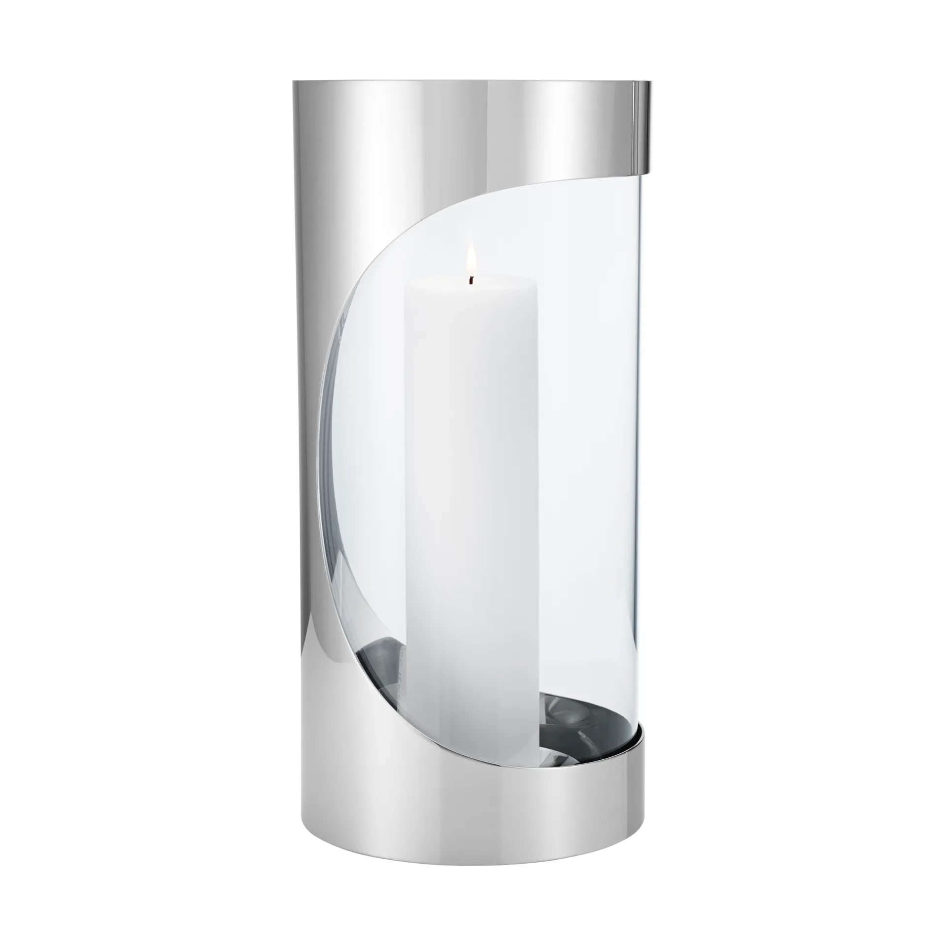 Chrome contours hurricane ランタン 33 cm, Stainless steel Georg Jensen | ジョージ ジェンセン