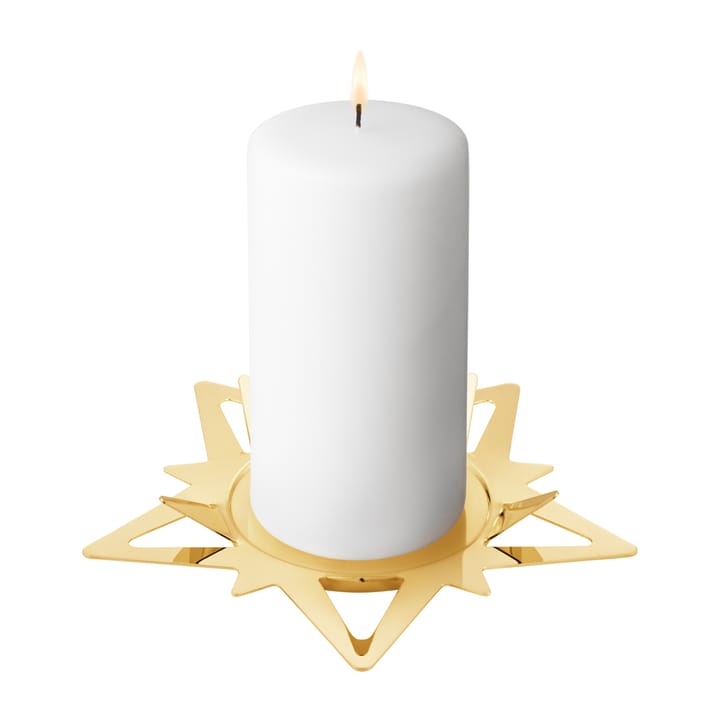 Classic クリスマススター ブロック キャンドルスティック Ø16 cm, Gold Georg Jensen | ジョージ ジェンセン