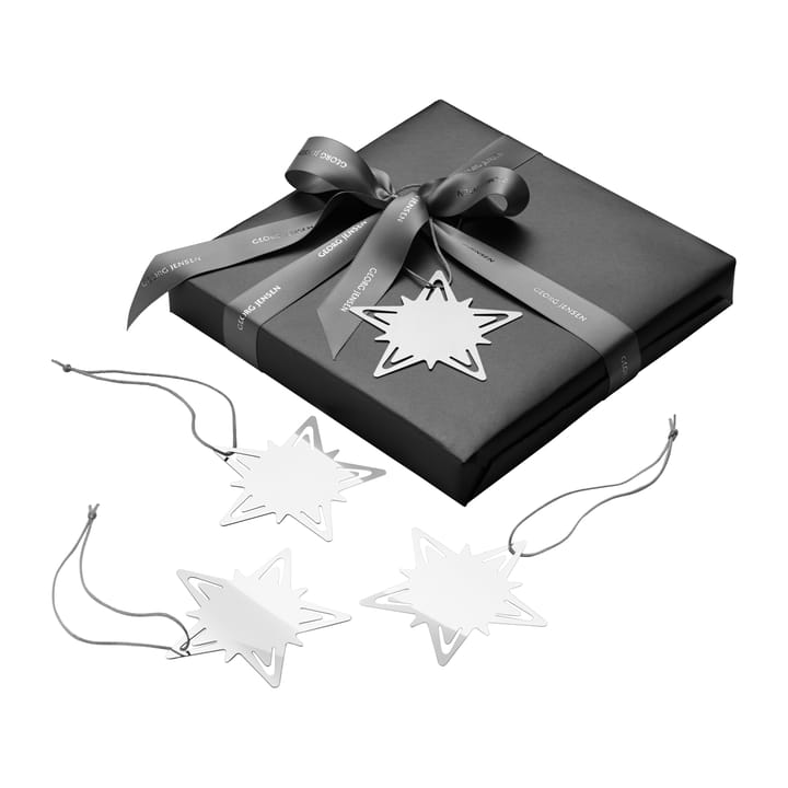 Classic クリスマススター プレゼント デコレーション 4パック, Silver Georg Jensen | ジョージ ジェンセン