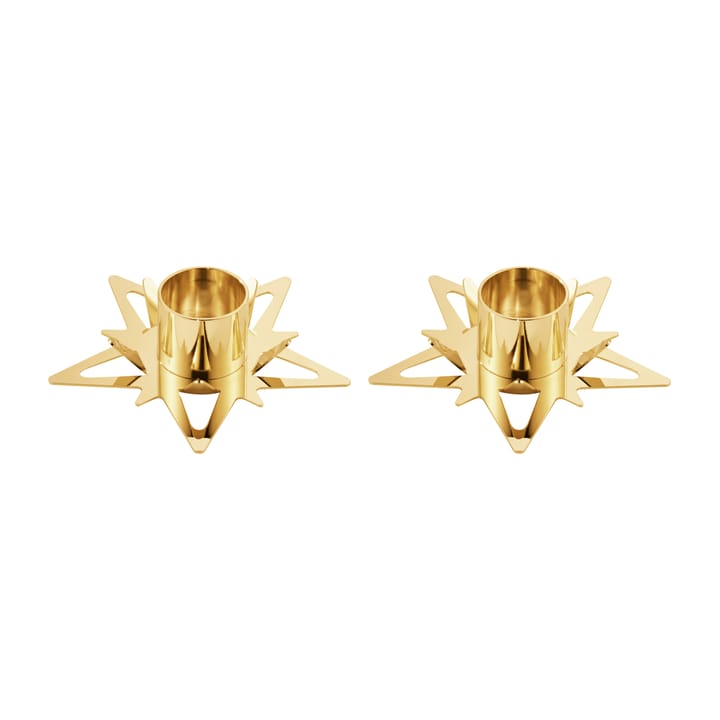 Classic クリスマススター キャンドルスティック Ø9 cm 2パック - Gold - Georg Jensen | ジョージ ジェンセン