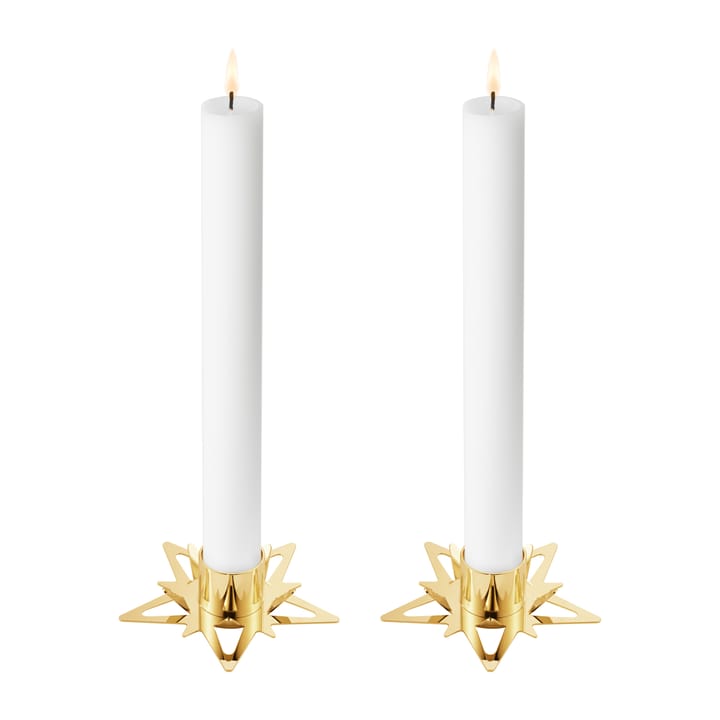 Classic クリスマススター キャンドルスティック Ø9 cm 2パック, Gold Georg Jensen | ジョージ ジェンセン