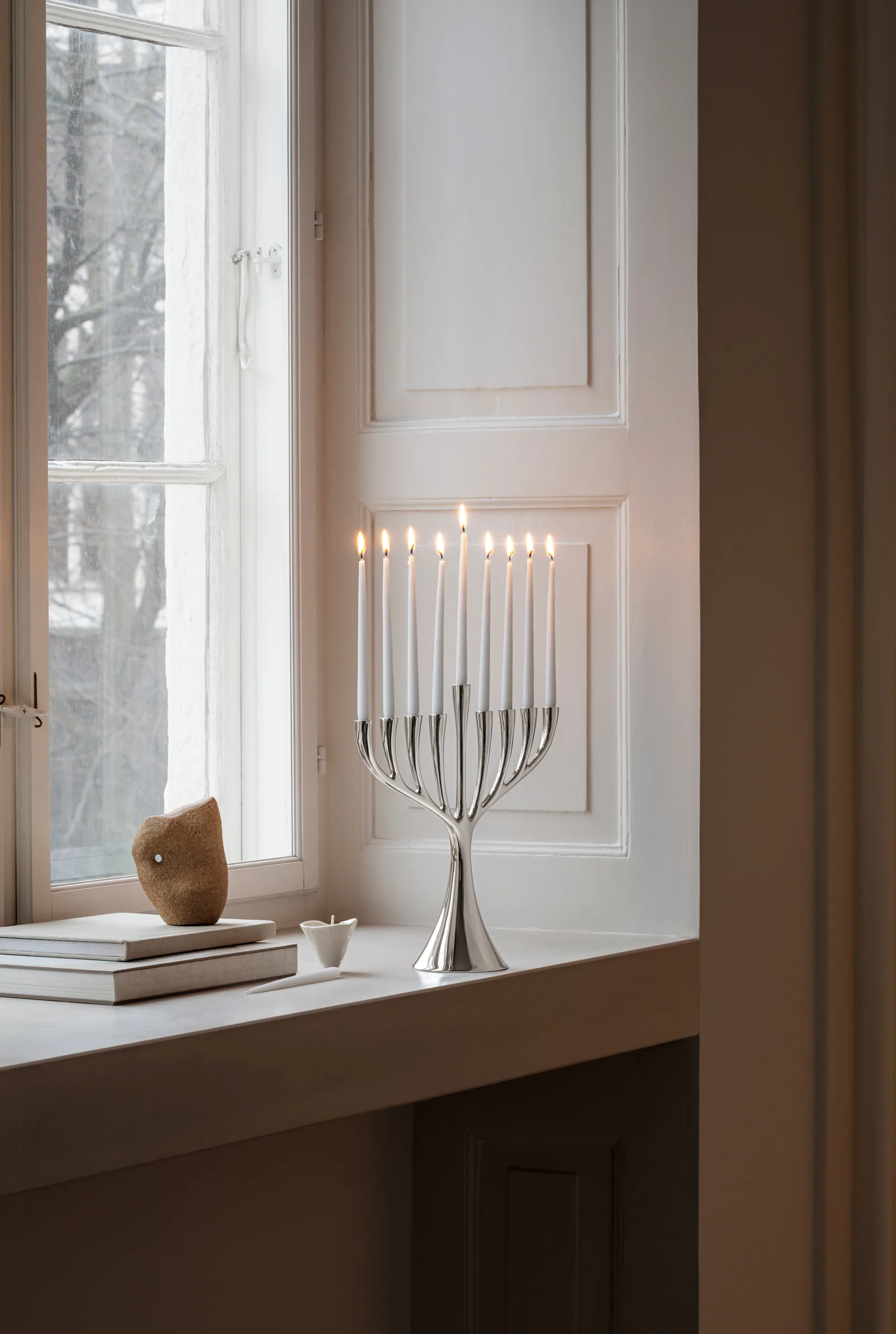 Cobra Hanukkah キャンドル 18本, White Georg Jensen | ジョージ ジェンセン
