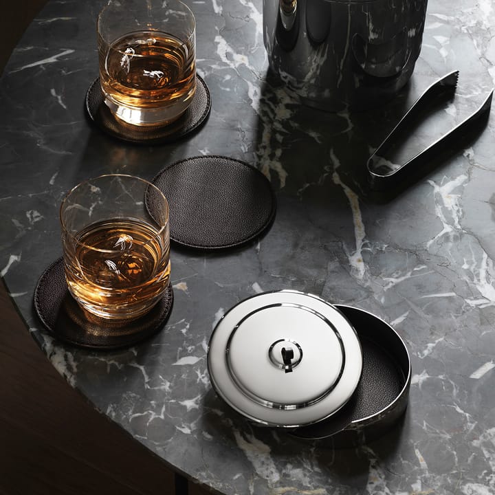 Manhattan コースター 4パック, brownt leather Georg Jensen | ジョージ ジェンセン