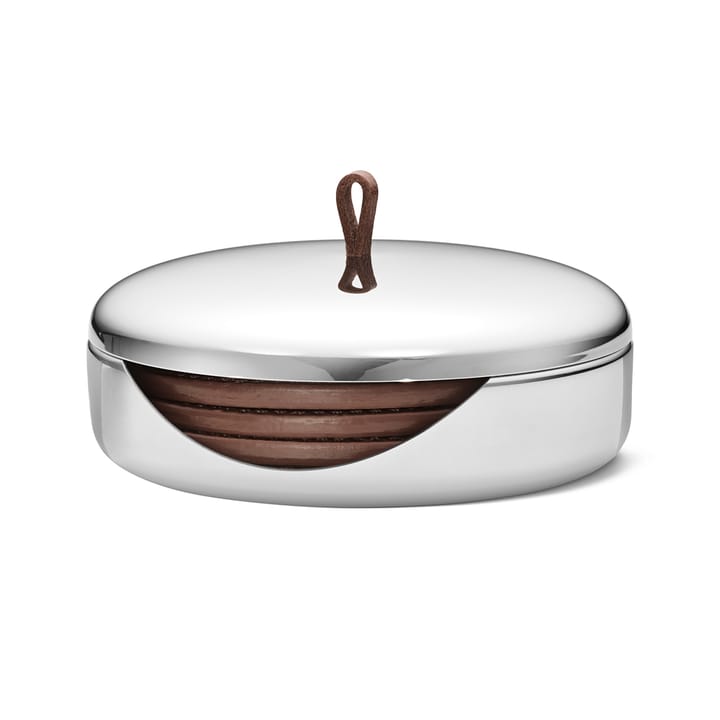 Sky コースター 4パック, brownt leather Georg Jensen | ジョージ ジェンセン