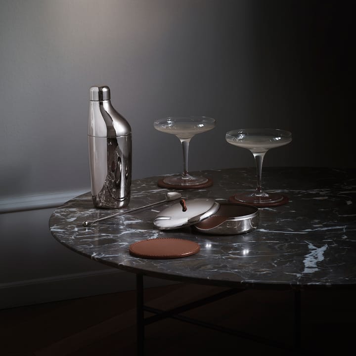 Sky コースター 4パック, brownt leather Georg Jensen | ジョージ ジェンセン