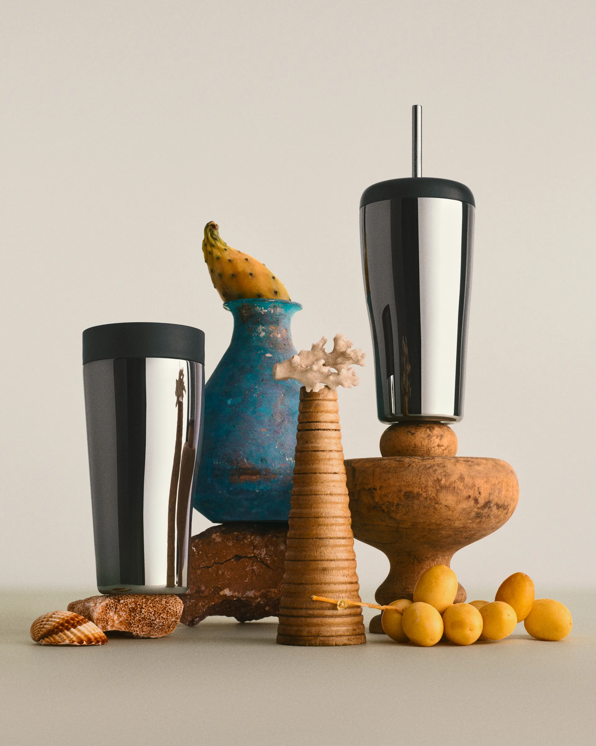 Sky ストロー付きサーモルカップ 40 cl, Stainless steel Georg Jensen | ジョージ ジェンセン