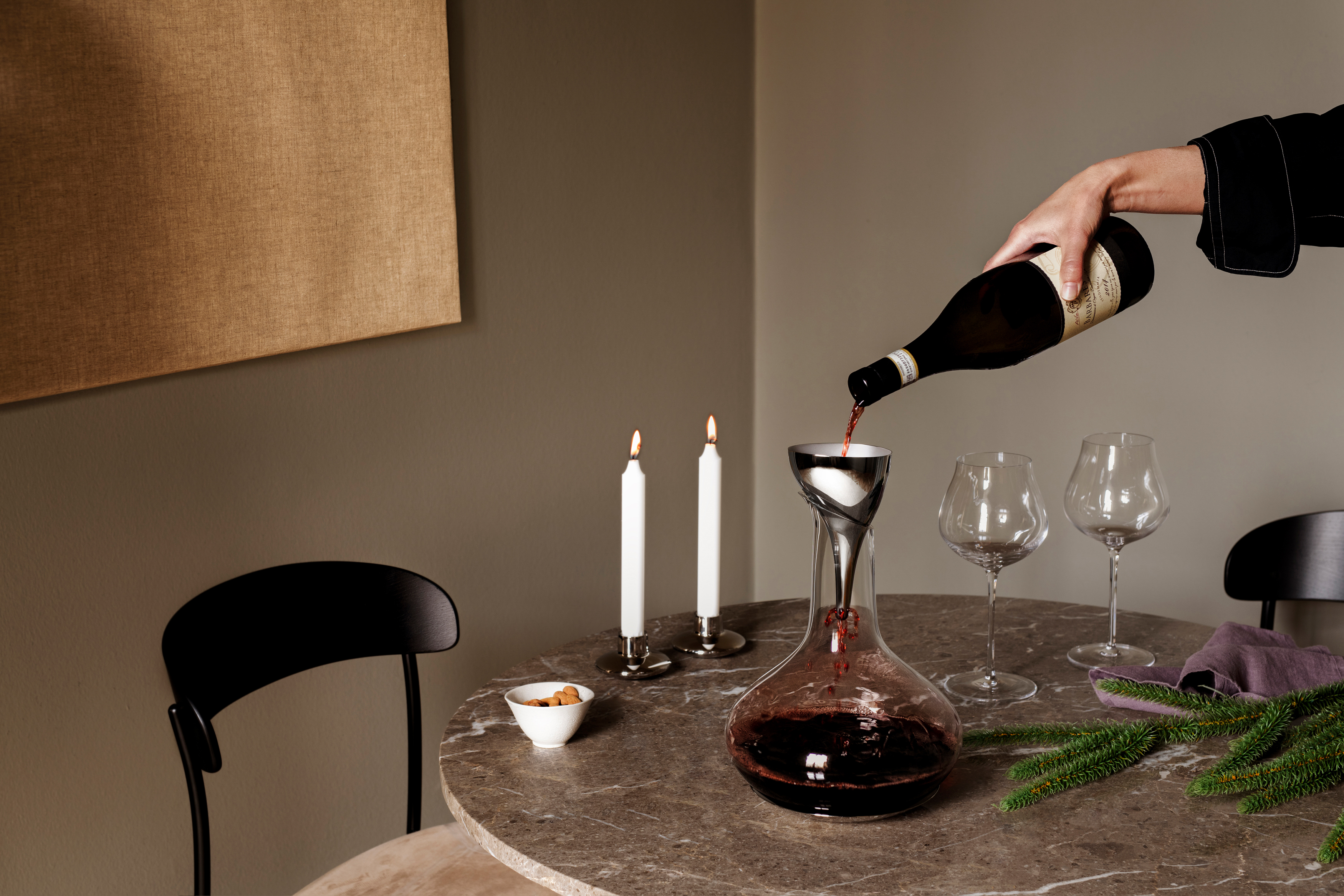 【希少】ヴィンテージ デキャンタ ウラン反応 高さ30cm Georg Jensen | ジョージ ジェンセン からのSky デキャンタ