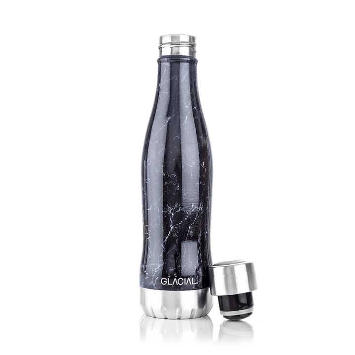 Glacial 水筒 400 ml - Black marble - Glacial