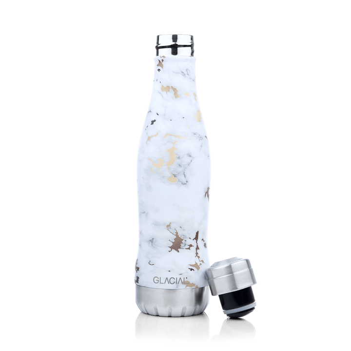 Glacial 水筒 400 ml - White golden marble - Glacial