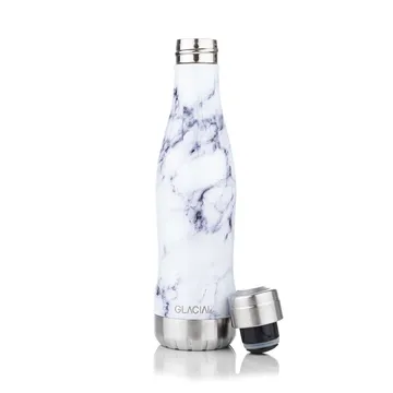 Glacial 水筒 400 ml - White marble - Glacial
