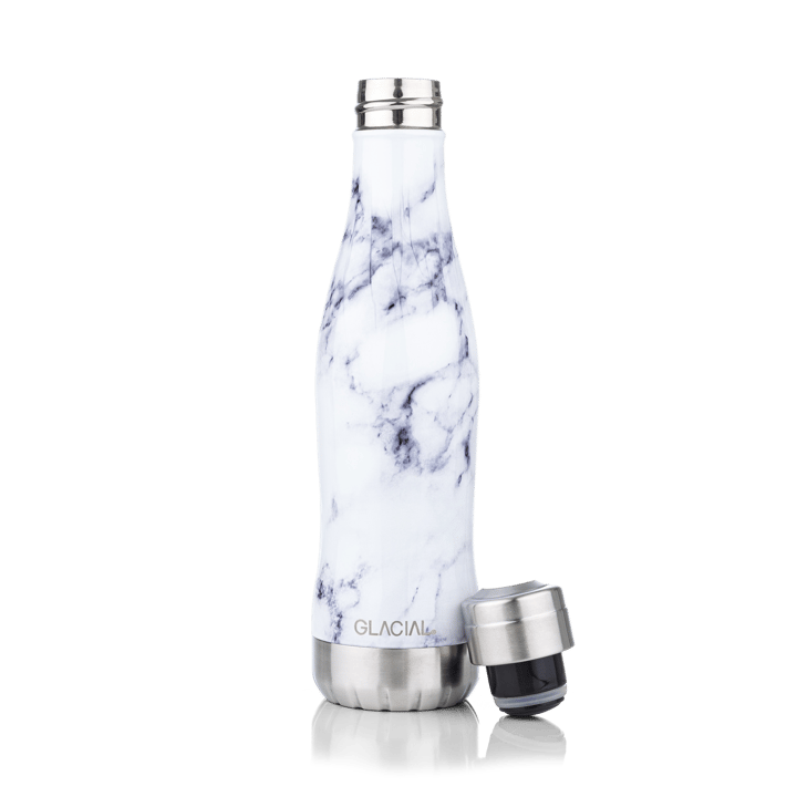 Glacial 水筒 400 ml - White marble - Glacial