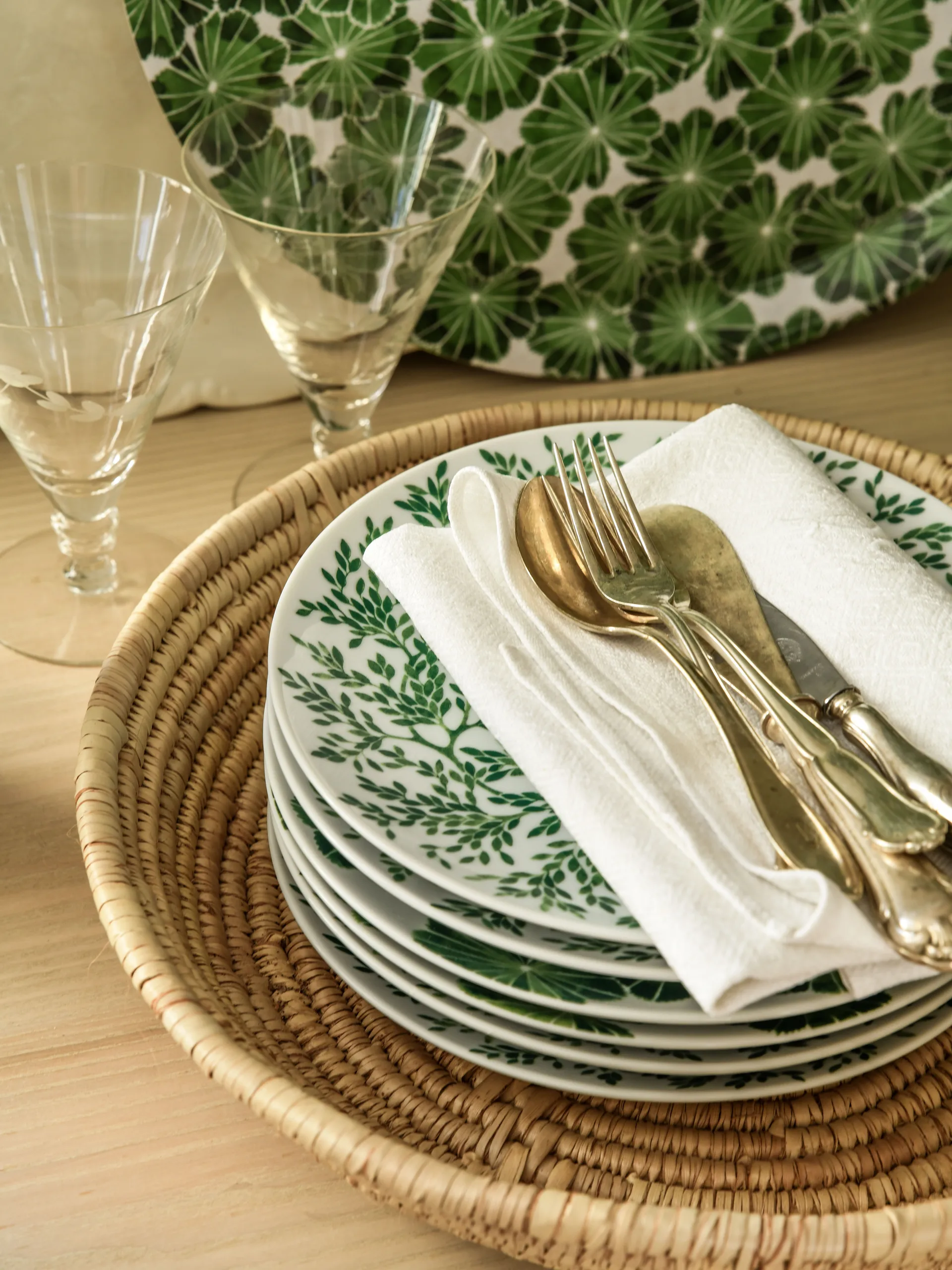 Botanica Myrten スモールプレート Ø21, Green Götefors Porslin