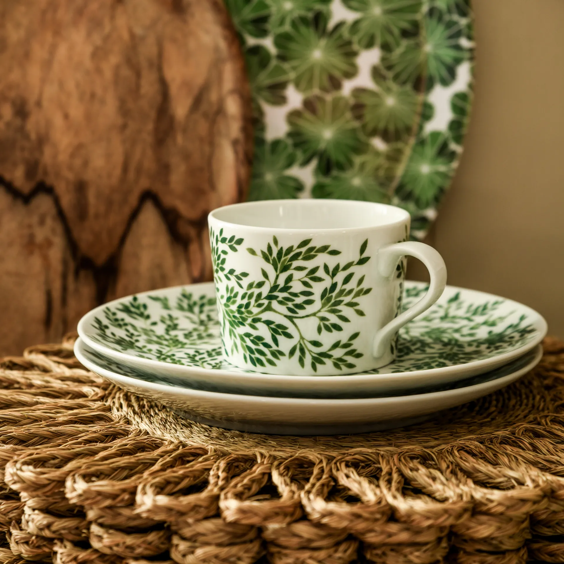 Botanica Myrten スモールプレート Ø21, Green Götefors Porslin