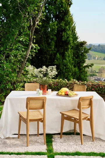 C-chair Outdoor チェア - All french cane-natural teak - GUBI | グビ