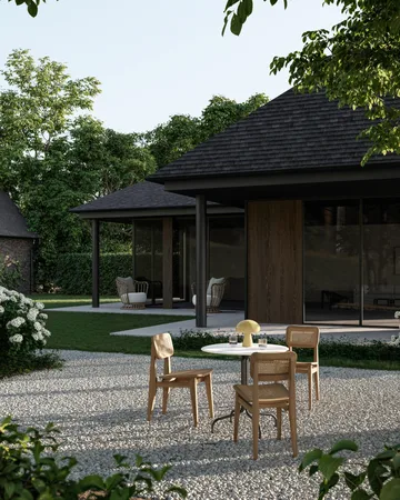 C-chair Outdoor チェア - All french cane-natural teak - GUBI | グビ