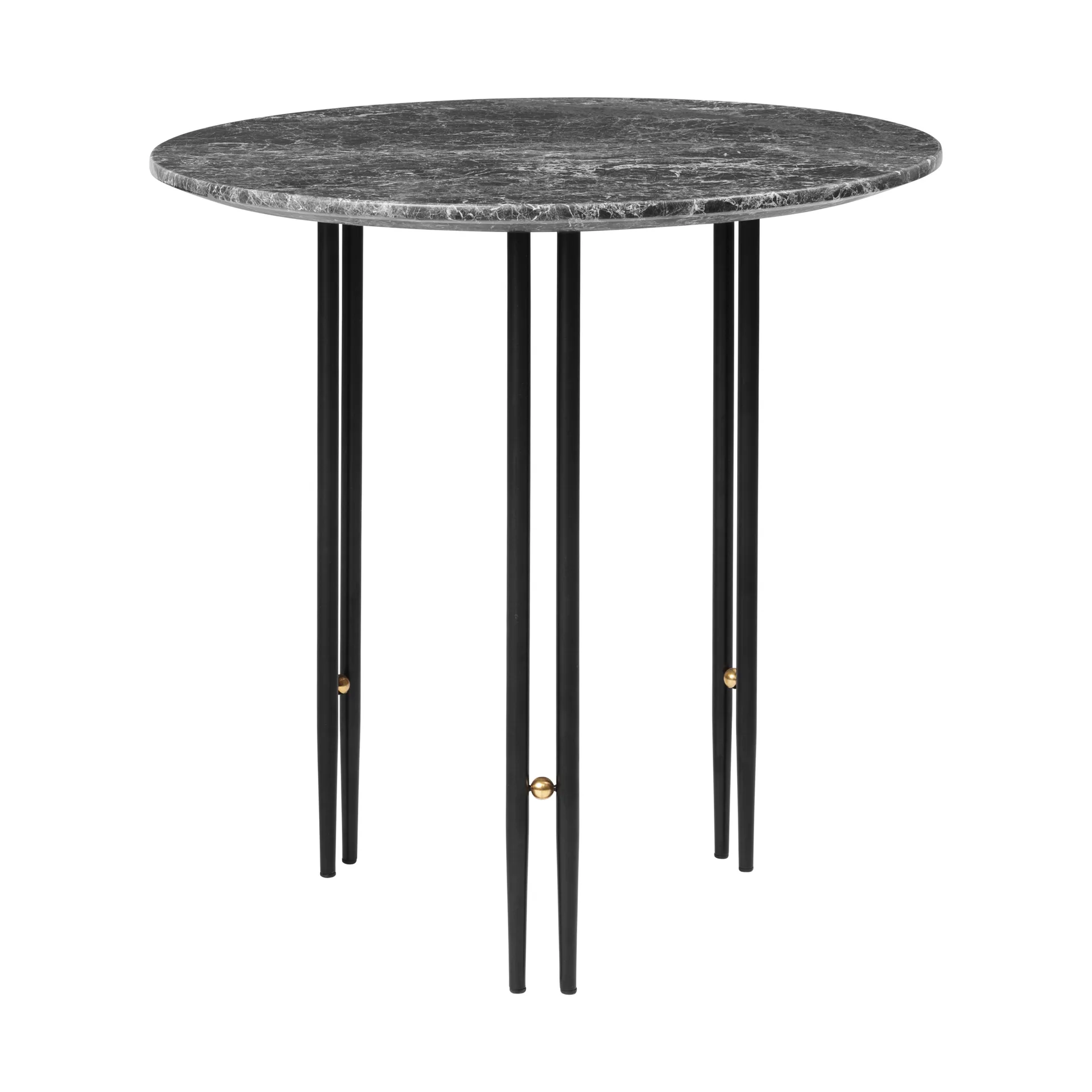 IOI コーヒーテーブル Ø50 cm, black-brass-grey marble GUBI | グビ