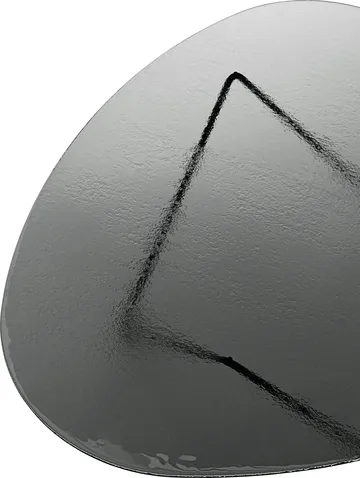 Pedrera ソファーテーブル - Black semi-matte–structure glass smoke - GUBI | グビ