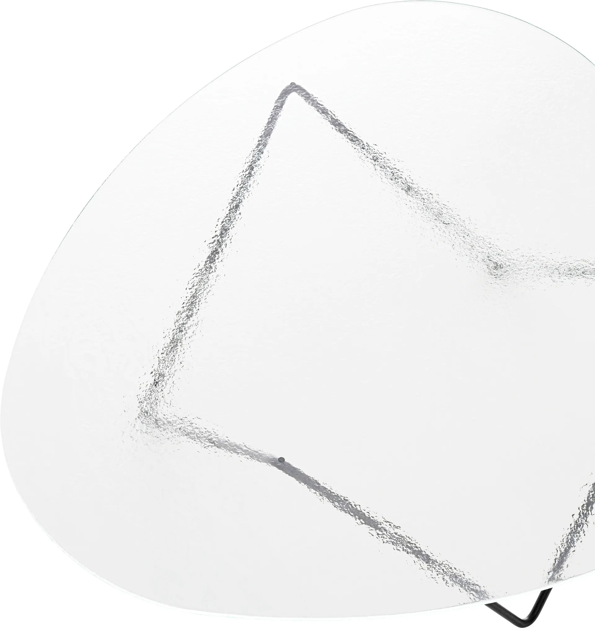 Pedrera ソファーテーブル, Black semi-matte–structured glass transparent GUBI | グビ