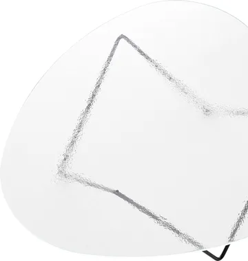 Pedrera ソファーテーブル - Black semi-matte–structured glass transparent - GUBI | グビ