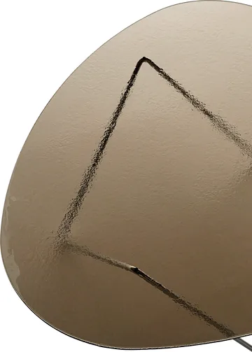 Pedrera ソファーテーブル - Chrome-structured glass bronze - GUBI | グビ