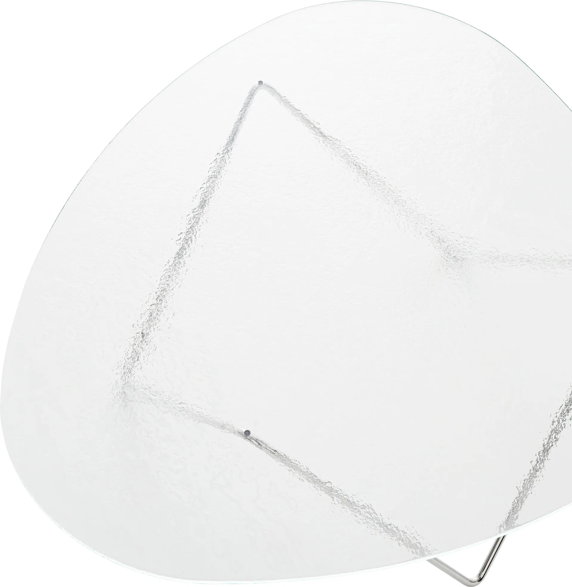 Pedrera ソファーテーブル, Chrome-structured glass transparent GUBI | グビ