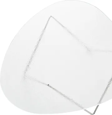 Pedrera ソファーテーブル - Chrome-structured glass transparent - GUBI | グビ