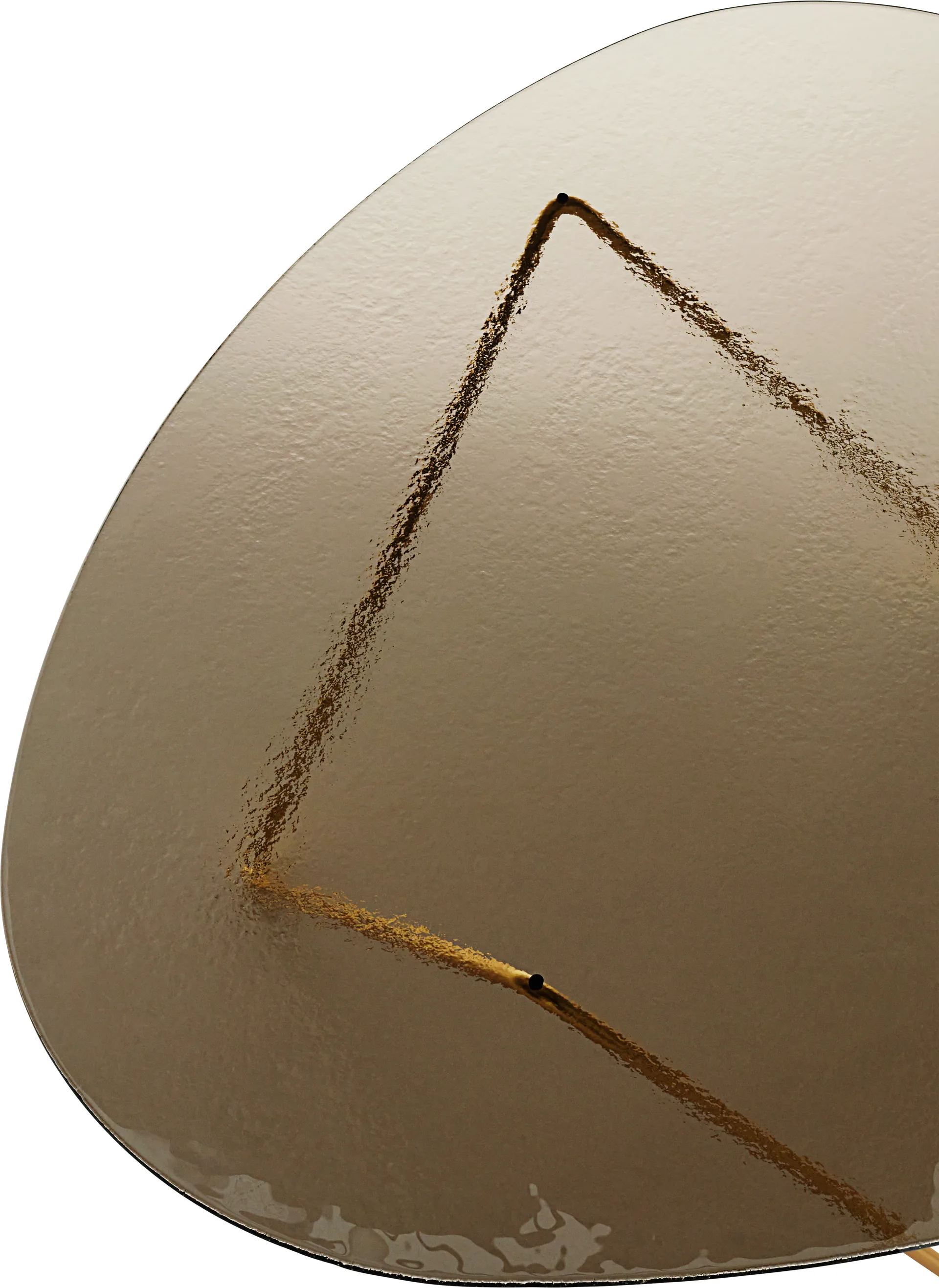 Pedrera ソファーテーブル, Semi-matte brass–structured glass bronze GUBI | グビ