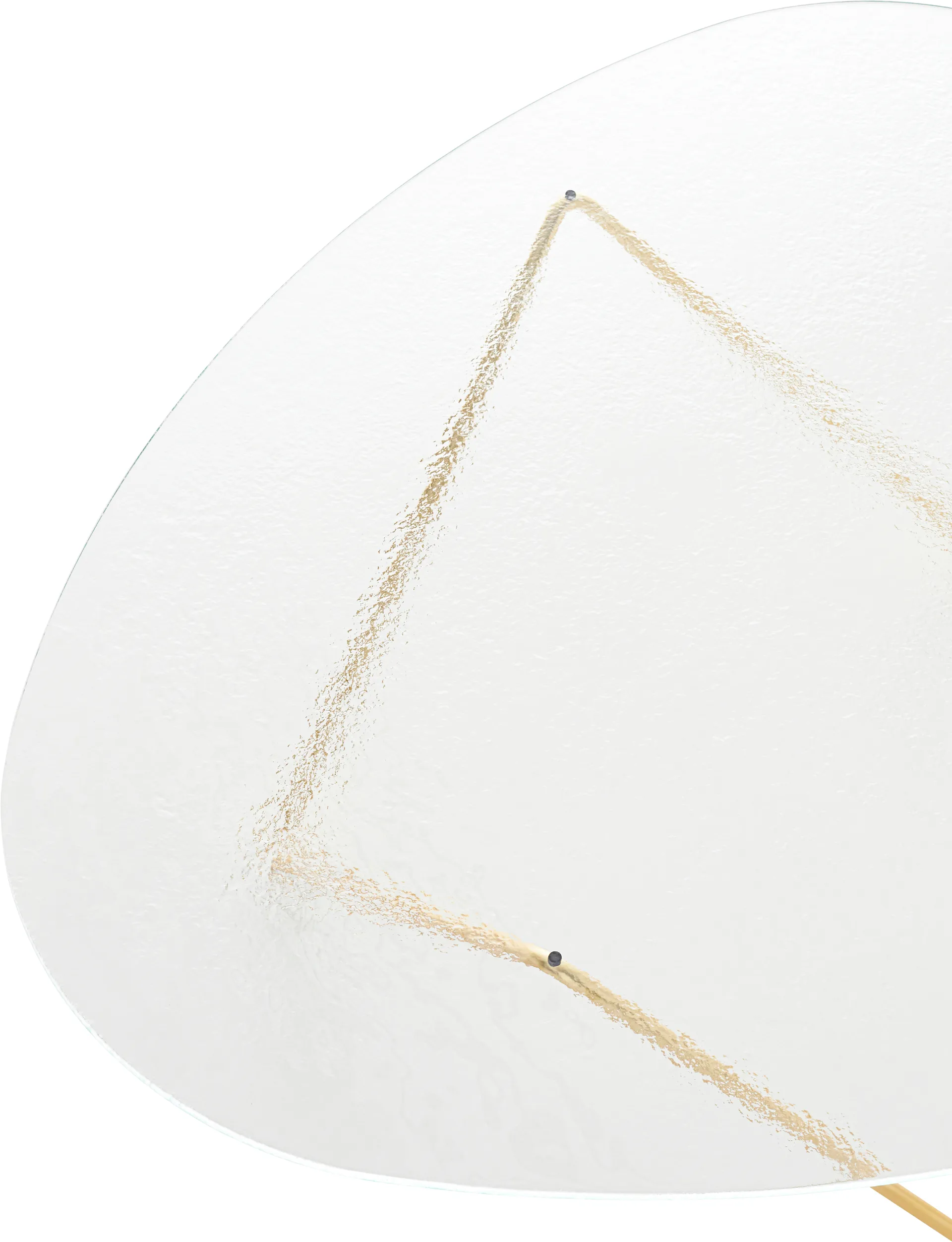 Pedrera ソファーテーブル, Semi-matte brass–structured glass transparent GUBI | グビ