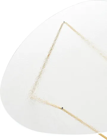 Pedrera ソファーテーブル - Semi-matte brass–structured glass transparent - GUBI | グビ