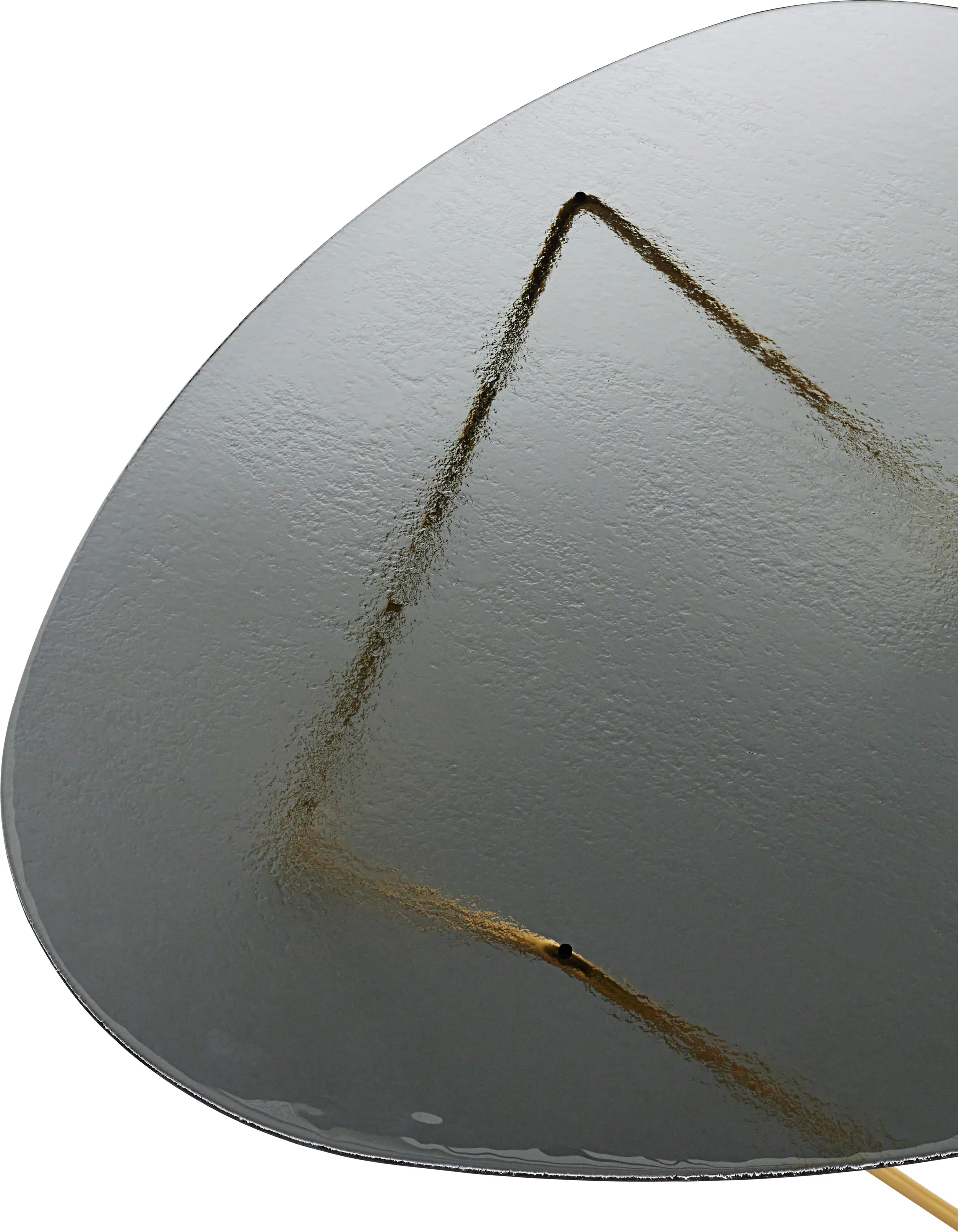 Pedrera ソファーテーブル, Semimatt brass-structured glass smoke GUBI | グビ