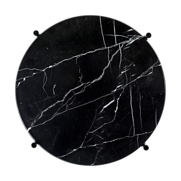 TS サイドテーブル polished steel Ø40 - Black marquina marble - GUBI | グビ