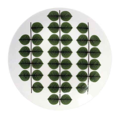 Stig Lindberg／Gustavsberg／BERSA プレート Vintage Stig Lindberg Bersa Gustavsberg Green Leaf Plate