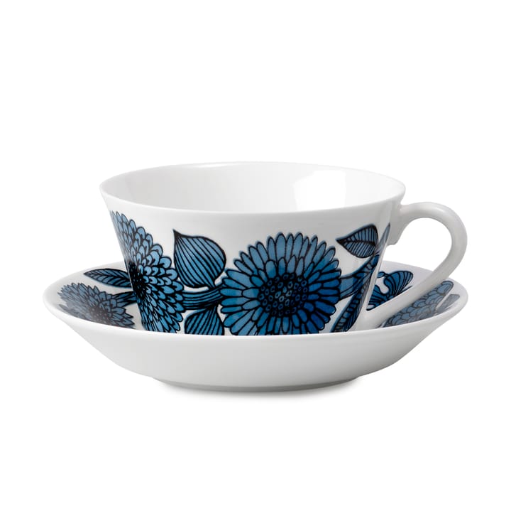 Blå Aster ティーセット cone - tea cup + saucer - Gustavsbergs Porslinsfabrik