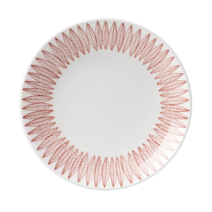 Röd Salix プレート - Ø 22 cm - Gustavsbergs Porslinsfabrik