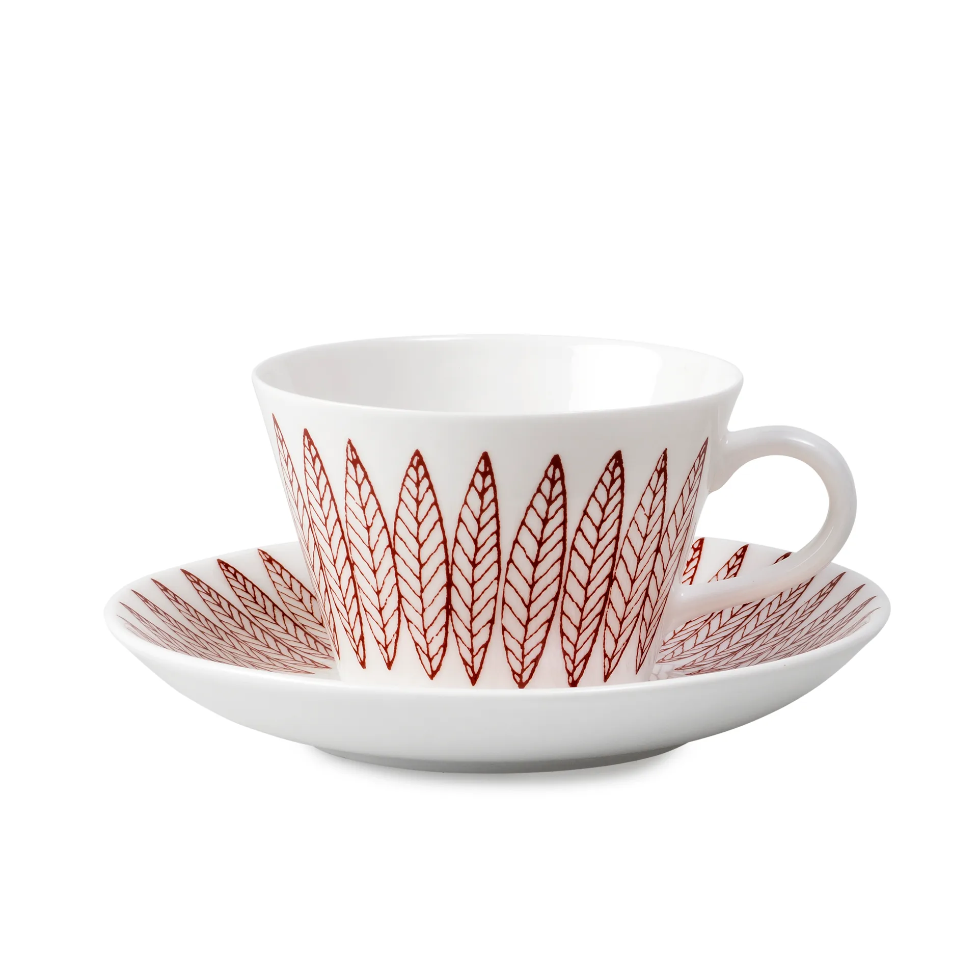 Röd Salix コーヒー セット, cone, coffee cup + saucer Gustavsbergs Porslinsfabrik