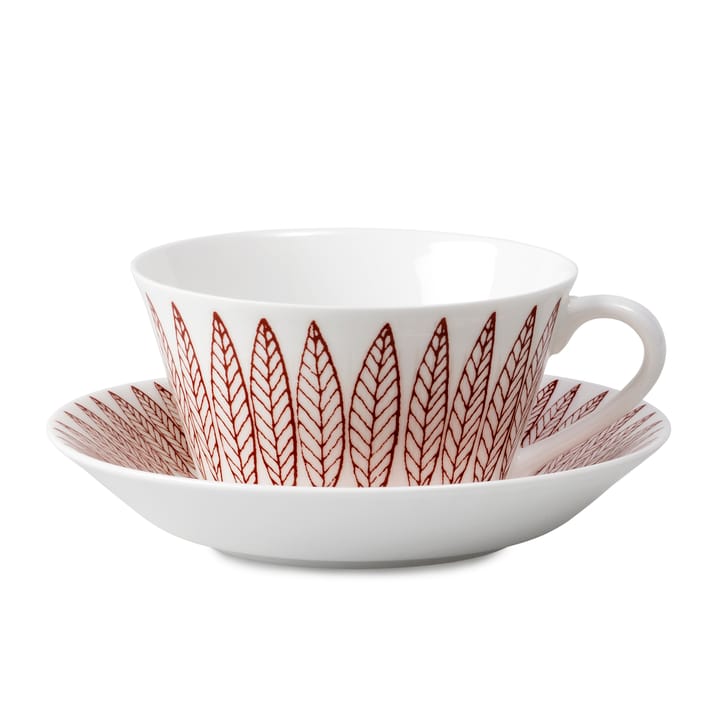 Röd Salix ティーセット, cone - tea cup + saucer - Gustavsbergs Porslinsfabrik
