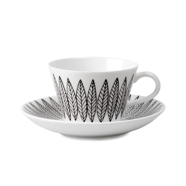 ブラック Salix コーヒー セット, cone - coffee cup + saucer - Gustavsbergs Porslinsfabrik