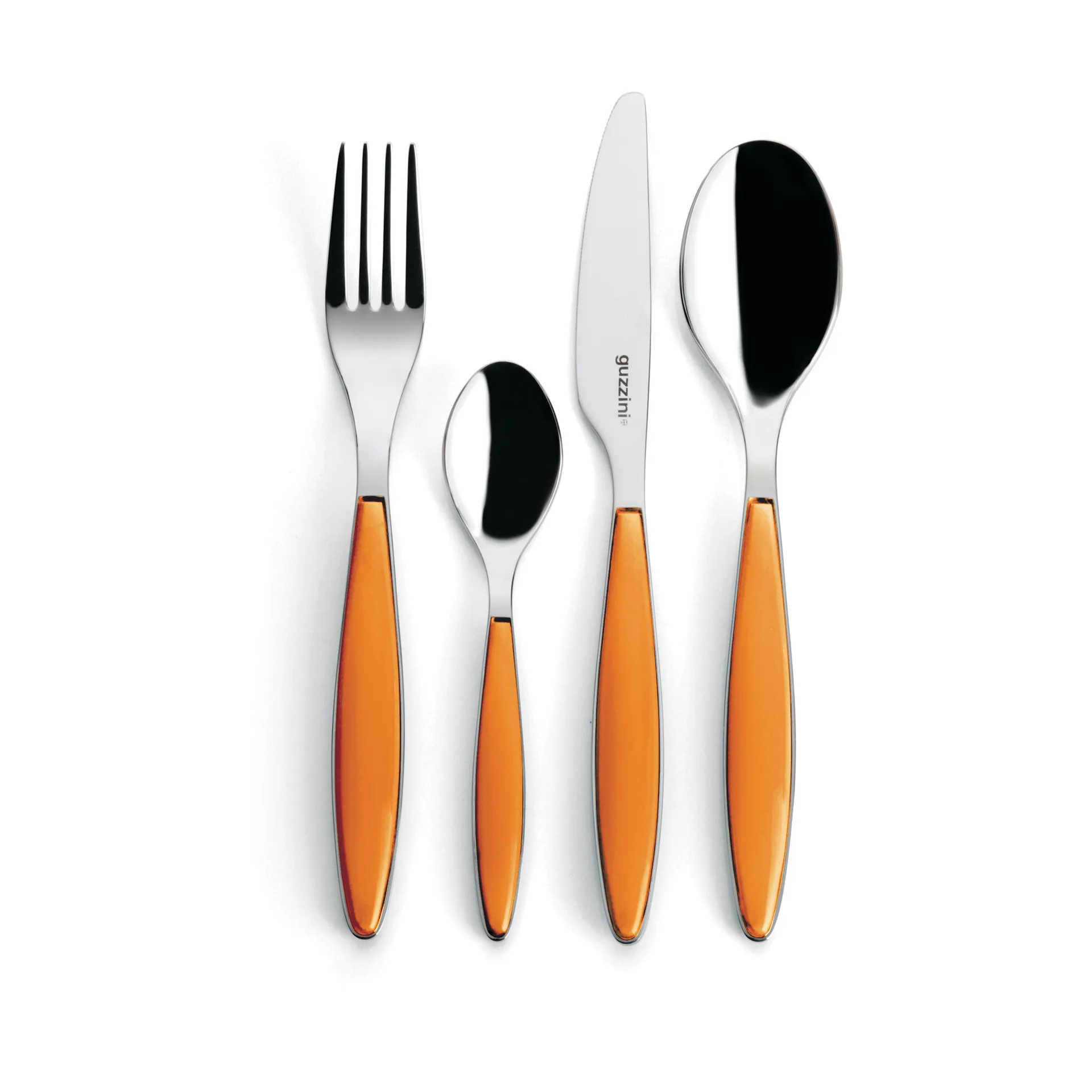 Feeling カトラリーセット, Clear orange, 24 pieces Guzzini
