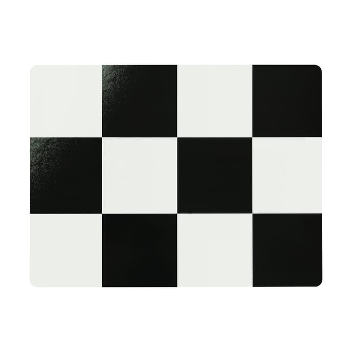 Check ランチョンマット 30x40 cm 2枚 - Cream-black - Hem