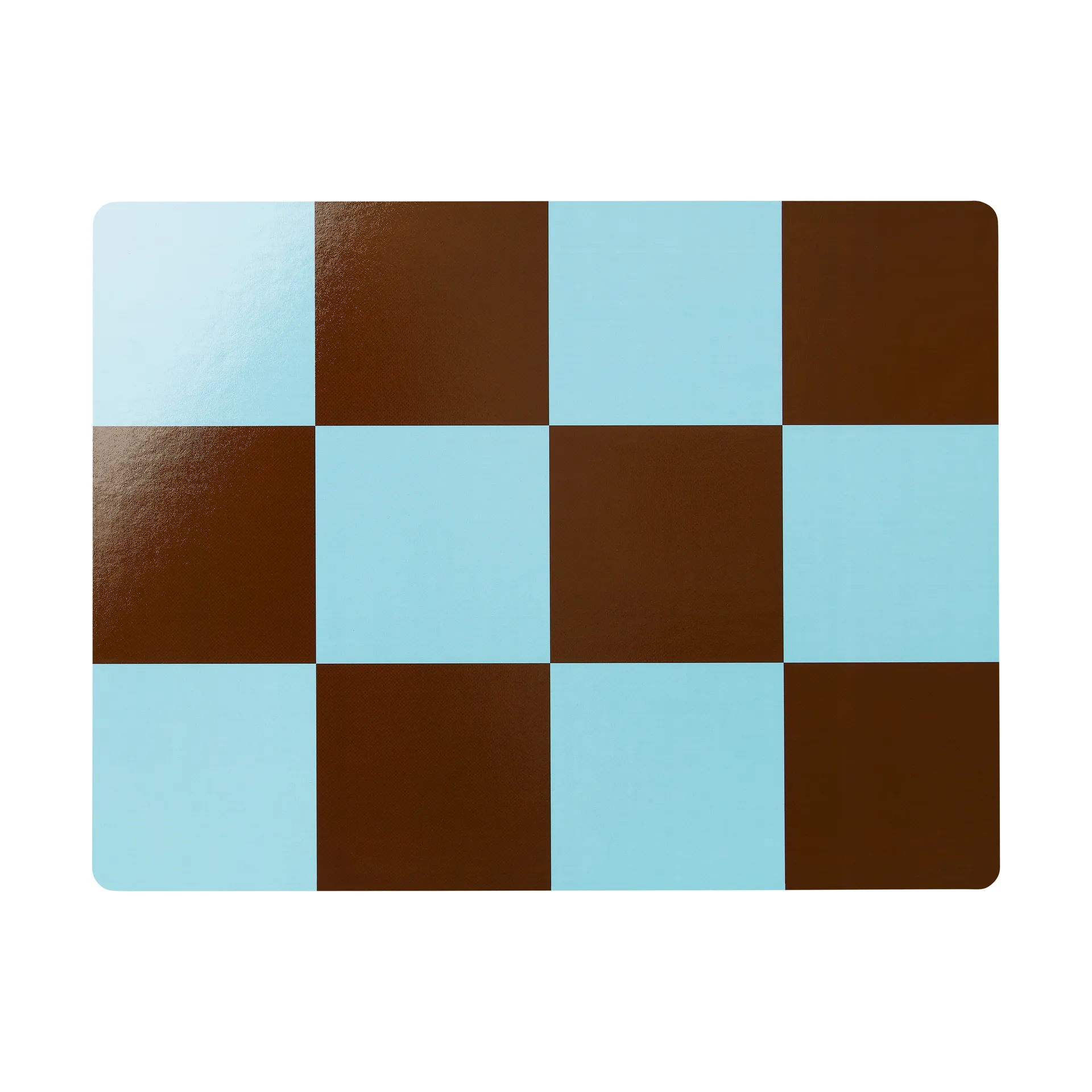 Check ランチョンマット 30x40 cm 2枚, Light blue-chocolate Hem
