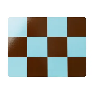 Check ランチョンマット 30x40 cm 2枚 - Light blue-chocolate - Hem